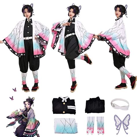 Buy Kochou Shinobu Cosplay Costume Demon Slayer Anime Shinobu Haori ...