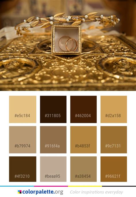 Gold Metal Brass Color Palette #colors #inspiration #graphics #design #inspiration #beautiful # ...