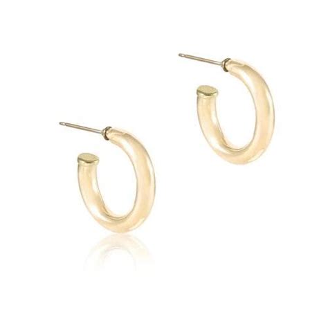 enewton - small round gold post hoop - 4mm | Findlay Rowe Designs