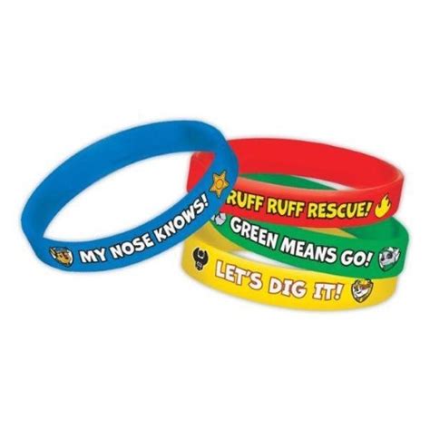 Paw Patrol Rubber Bracelets x 4 - Kids Themed Party Supplies | Character Parties Australia