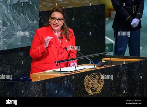 New York, USA. 20th Sep, 2022. Iris Xiomara Castro Sarmiento, President ...