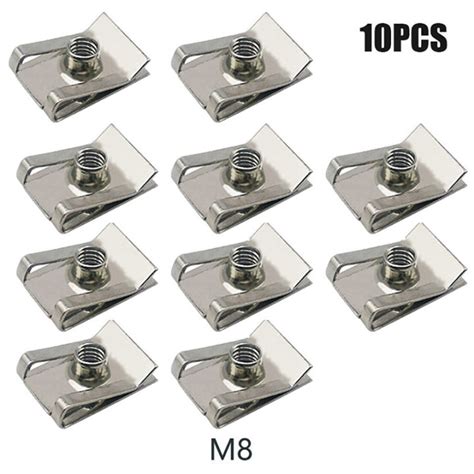 [four seasonspet] 10pcs Stainless Steel U Type Clips with Thread M6 M5 M4 M8 8mm 5mm 6mm 4mm ...