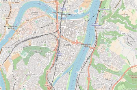 Koblenz Map Germany Latitude & Longitude: Free Maps