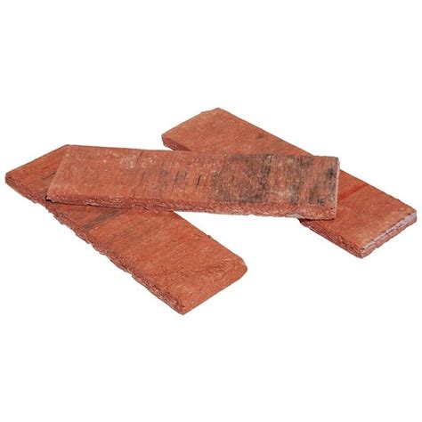 Z-BRICK 8 in. x 2.25 in. x 0.44 in. Concrete Americana Classic Red Thin Brick Veneer-ZC015205 ...