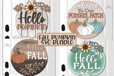 Fall Sign SVG Bundle | Welcome Sign SVG Laser Cut Files