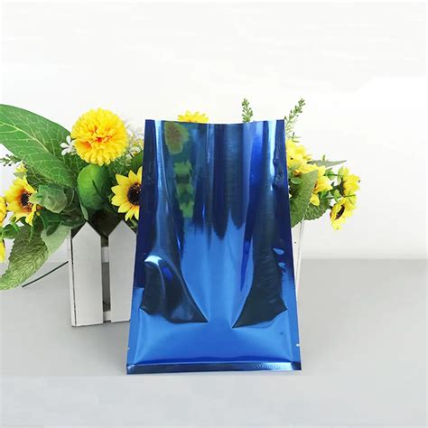 Wholesale Blue Heat Seal Aluminum Foil Vacuum Non Woven Bags 8x12cm Mylar Plastic Packaging For ...