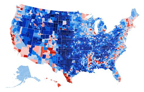 2016 Election Map by Margin of Victory by WernherVonBraun on DeviantArt