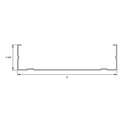 20-Gauge (30 mil) 6 in. x 10 ft. Galvanized Steel Wall Framing Stud 600S125 | Ums Metal