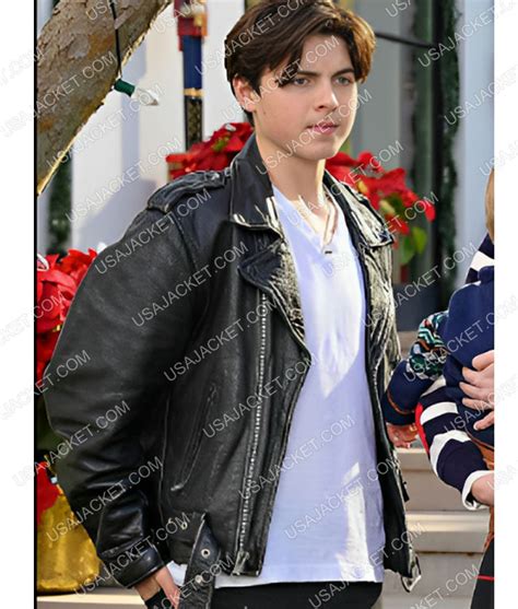 Family Switch 2023 Wyatt Black Leather Jacket | Brady Noon Jacket