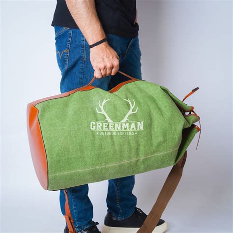 Canvas Leather Duffle Bag | Military Duffle Bag - Greenman Outdoor Supplies