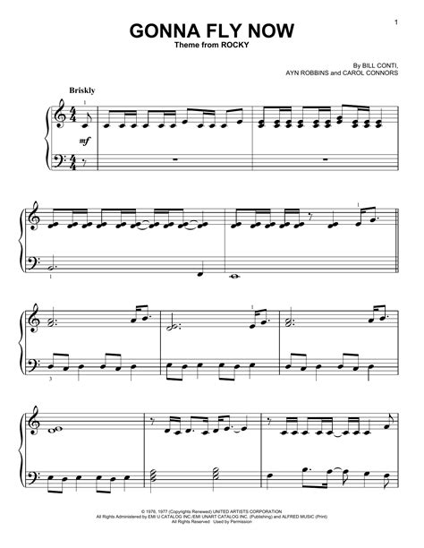 Bill Conti - Gonna Fly Now (Theme from Rocky) sheet music