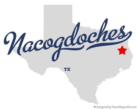 Map of Nacogdoches, TX, Texas