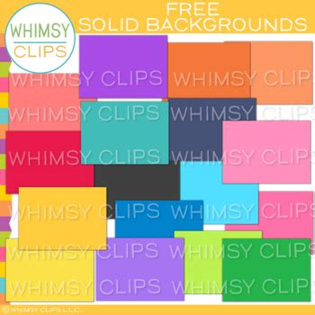 FREE Solid Color Backgrounds by Whimsy Clips | TPT