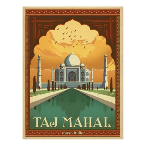 Taj Mahal, India Postcard | Zazzle