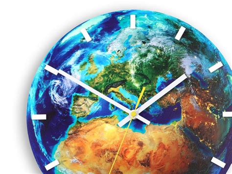 Wall Clock Planet, Earth clock, WORLD MAPS, modern clock, gift, LARGE ...