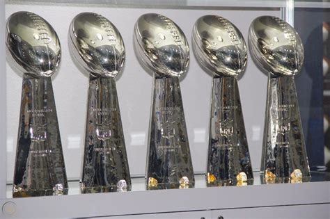 NEW ENGLAND PATRIOTS LOMBARDI SUPER BOWL TROPHIES, SET OF 5 FIVE ...