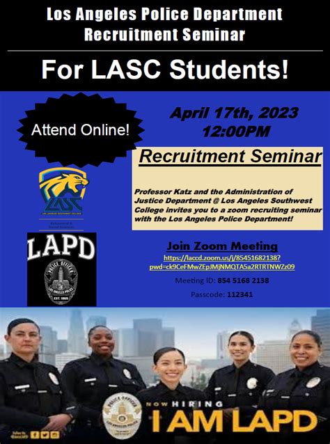 Los Angeles Police Department Recruitment Seminar | LASC