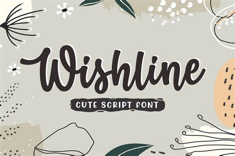 Wishline - Cute Script Font | Script Fonts ~ Creative Market