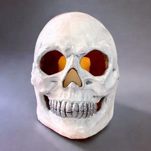 Extra Large Ceramic Halloween Skull Jack O Lantern Halloween Decoration ...