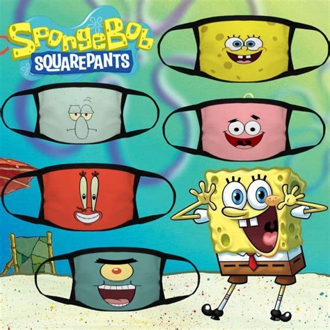 Spongebob (5 Pack) - KIDS Masks | Spongebob faces, Spongebob, Mask for kids