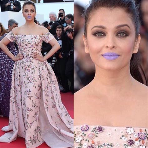 Aishwarya Rai does Purple lips with Rami Kadi gown at Sarbjit Cannes ...