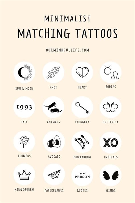 38 Unforgettable Minimalist Matching Tattoos To Get With Your Person