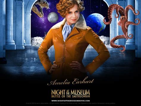 Amy Adams as Amelia Earhart on a poster for Night at the Museum: Battle at the Smithsonian ...