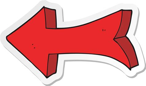 sticker of a cartoon pointing arrow 12361749 Vector Art at Vecteezy