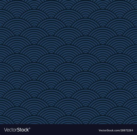 Blue seigaiha luxurious japanese wave pattern Vector Image