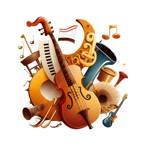 Guitar Music Note Musical Instrument Cartoon Illustration, Guitar, Note, Musical Instrument PNG ...