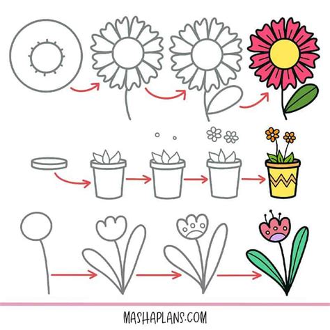 Easy Spring Doodle Tutorials | Masha Plans