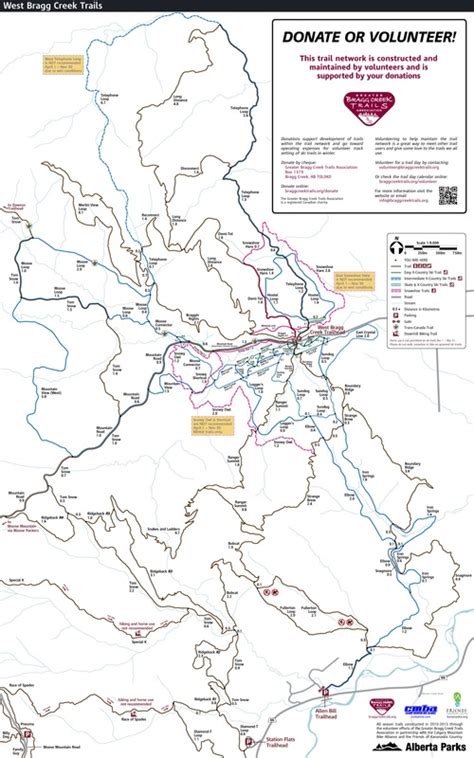 A detailed overview of West Bragg Creek's Mountain Bike Trails with ...