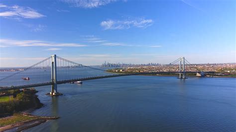 Aerial View Of Verrazano Bridge Stock Footage SBV-347046891 - Storyblocks