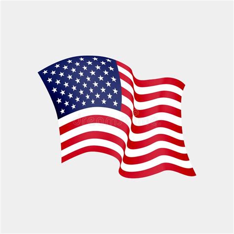 American Flag Wave Vector Clipart