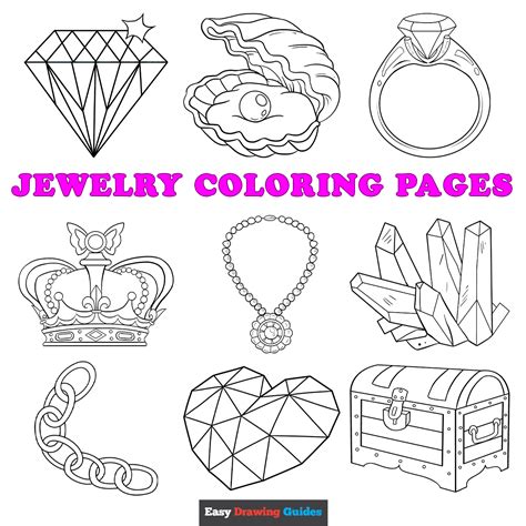 Jewelry Coloring Pages Easy Drawing Guides | The Best Porn Website