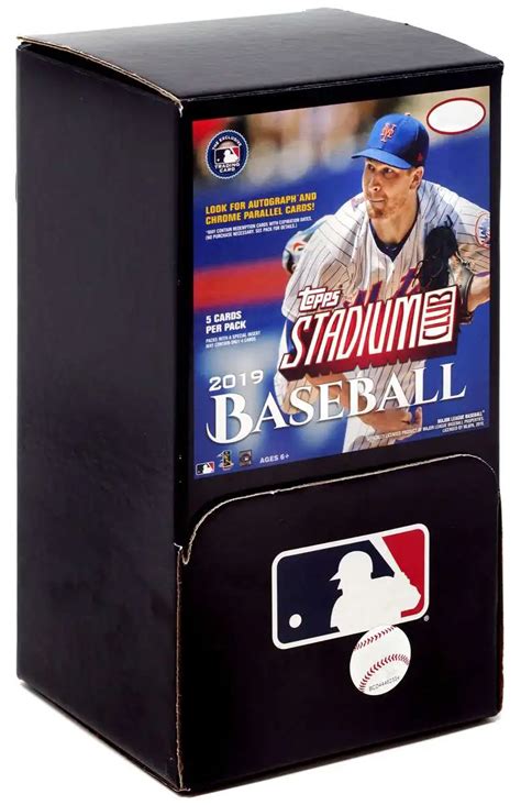 MLB Topps 2019 Stadium Club Baseball Trading Card GRAVITY FEED Box 24 ...