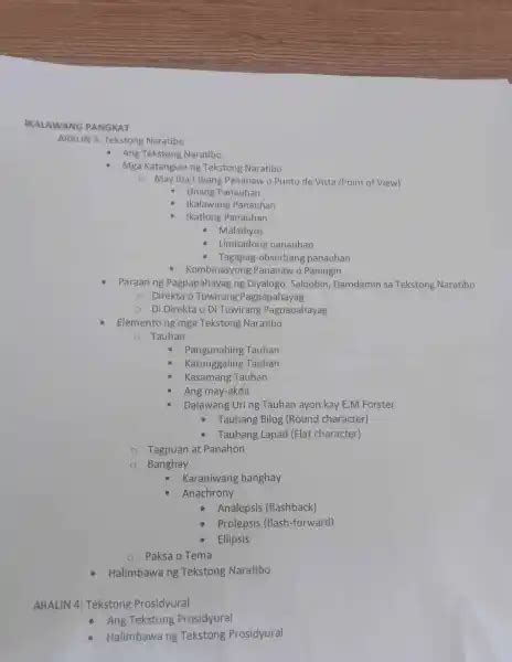 ikalawang pangkat aralin 3: tekstong naratibo ang tekstong naratibo mga katangian ng tekstong ...