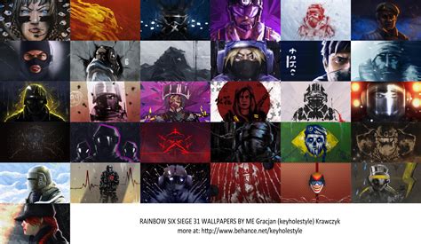 ALL 31 operators wallpapers by me in one place! : r/Rainbow6