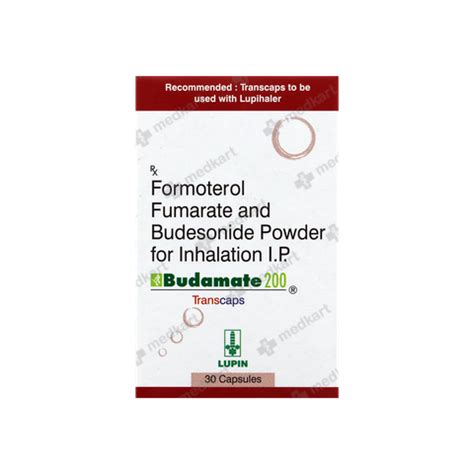 BUDAMATE 200MCG TRANSCAP 30'S, Price, Composition & Generic Alternatives - Medkart