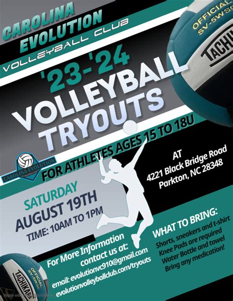 Volleyball Tryouts for 15U and OVER | Carolina Evolution V