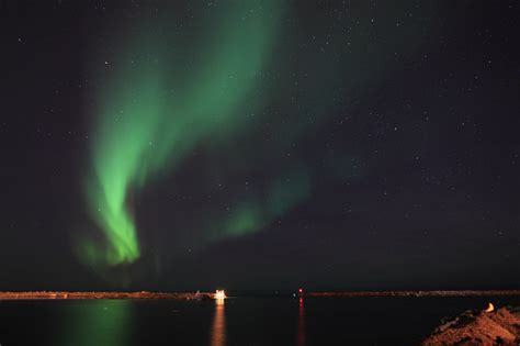 Northern Lights Or Aurora Andenes Andoya Norway Stock Photo - Download ...