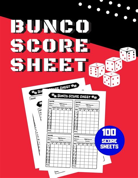 Buy Bunco Score Sheet: V.12 100 Bunco Score Pad for Dice game / Bunco ...