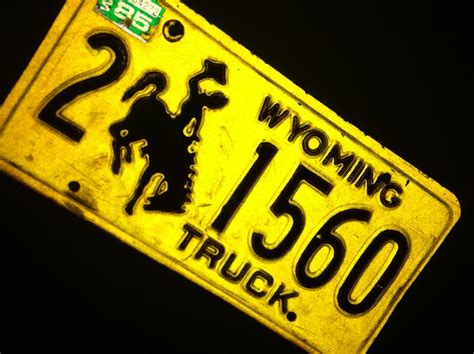 2011- A Picture A Day. A Photo Journal: #59) Wyoming License Plate