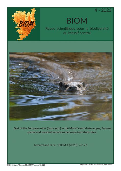 (PDF) Diet of the European otter (Lutra lutra) in the Massif central ...