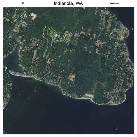 Aerial Photography Map of Indianola, WA Washington