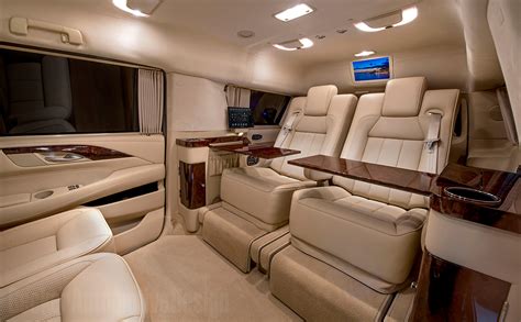 Custom Stretched Cadillac Escalade EVS Offers Private Jet-Like Interior - InsideHook