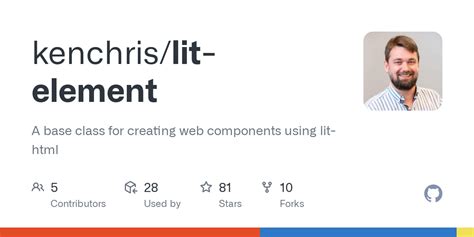 GitHub - kenchris/lit-element: A base class for creating web components ...