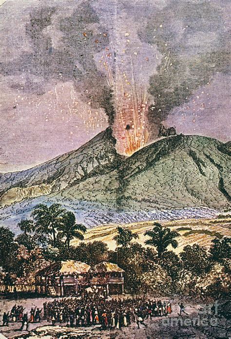 Mt. Pelee Eruption, 1851 Photograph by Granger - Fine Art America