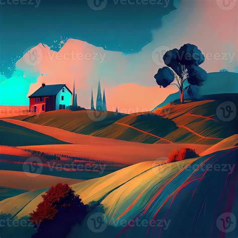 Landscape Art - Ai Generated 22416424 Stock Photo at Vecteezy