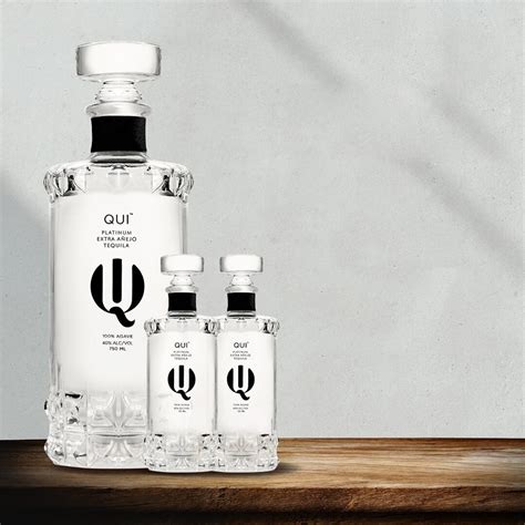 QUI Platinum Extra Añejo Tequila // 750ml + 2 Mini Bottles - QUI ...